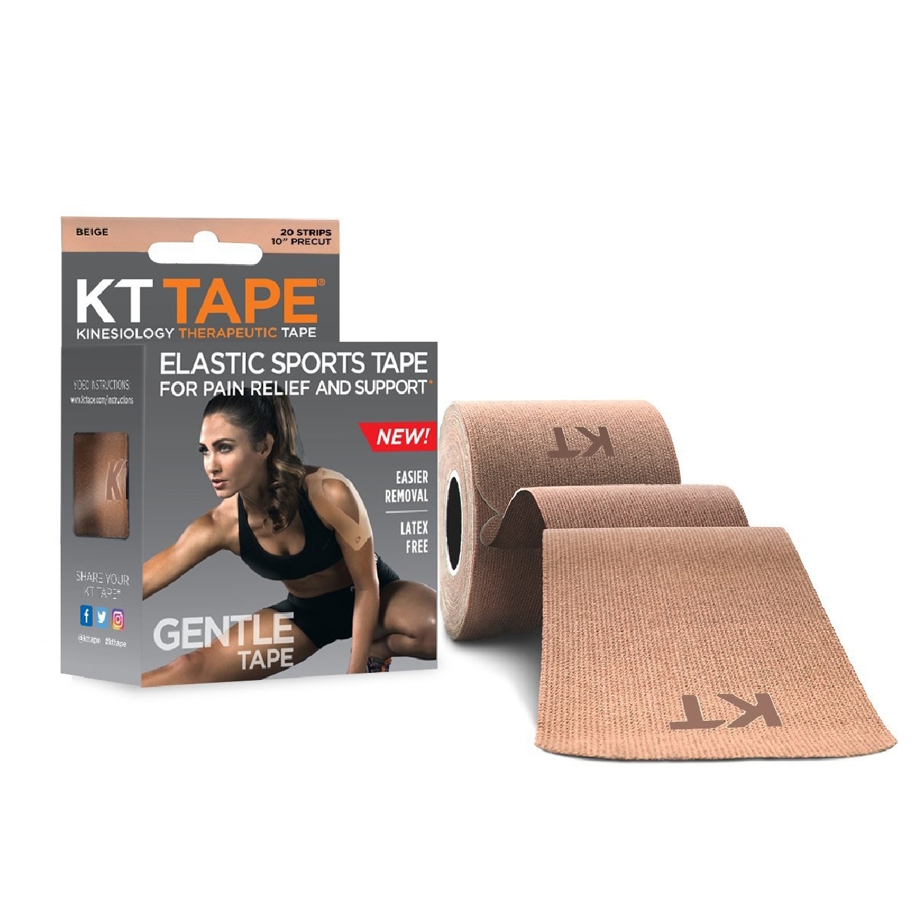 KT Tape Gentle Precut Strips - Beige MAIN