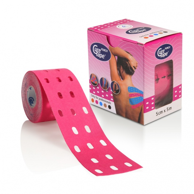 CureTape Punch Single Roll and box - Pink