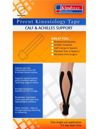 Kindmax Precut Calf & Achilles Support - Black Package Front