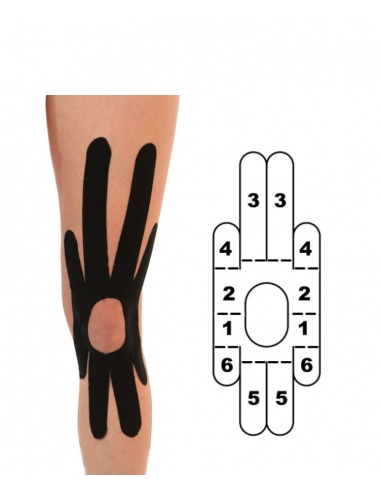 Kindmax Kinesiology Tape Knee Support - Black