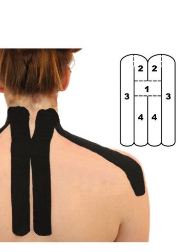 Kindmax Kinesiology Tape Neck Support - Black
