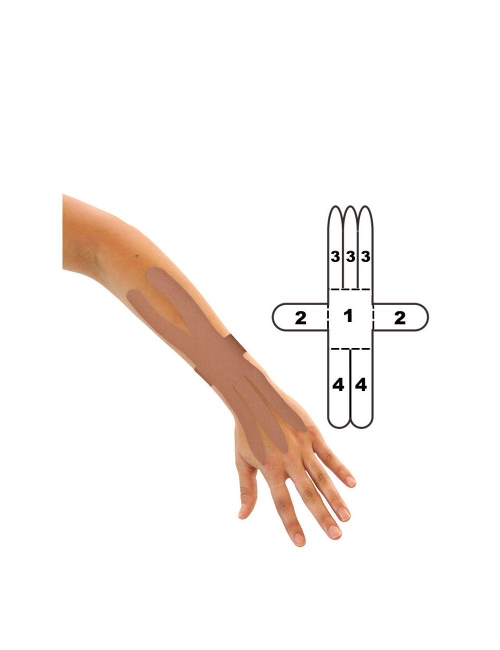 Kindmax Kinesiology Tape Wrist Support - Beige