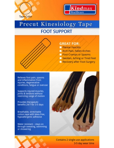 Kindmax Precut Foot Kinesiology Tape - Package