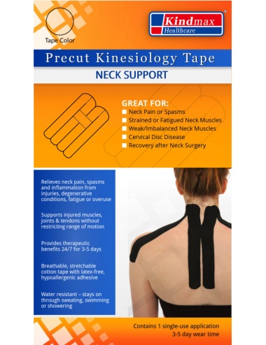 Kindmax Precut Neck Kinesiology Tape - Package