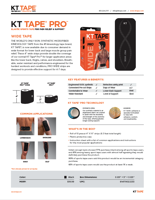 KT Tape Pro Wide Product Information